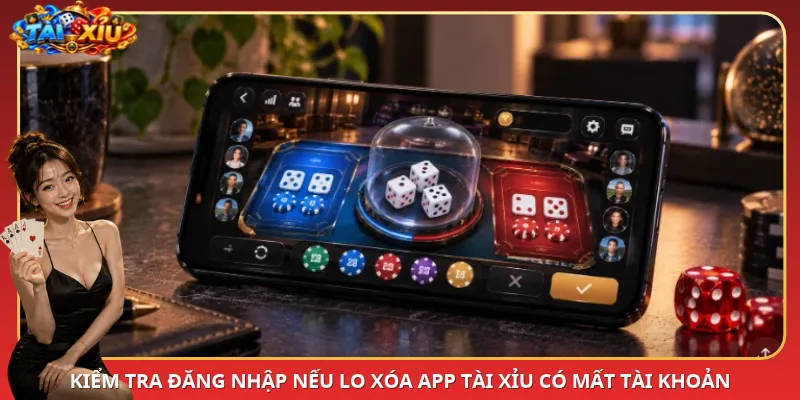 Kiểm tra đăng nhập nếu lo xóa app Tài Xỉu có mất tài khoản