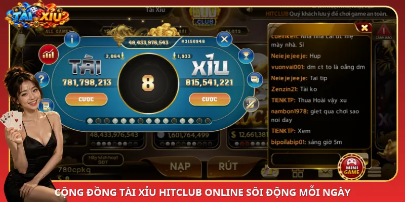 Cộng đồng Tài Xỉu HitClub online sôi động mỗi ngày