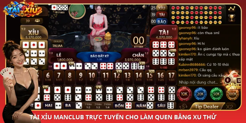 Tài Xỉu ManClub trực tuyến cho làm quen bằng xu thử