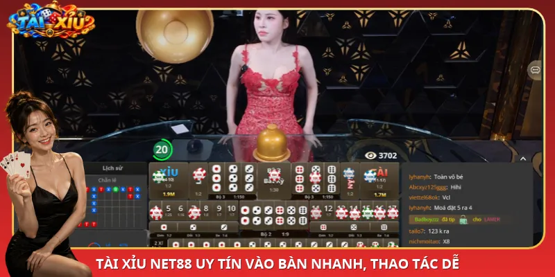 Tài Xỉu Net88 uy tín vào bàn nhanh, thao tác dễ