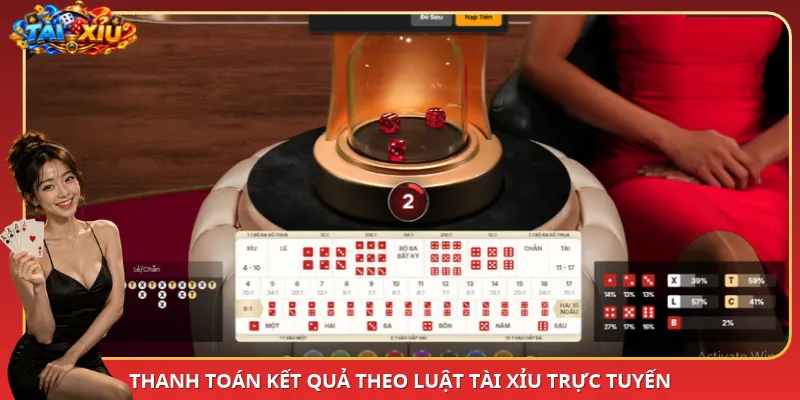 Thanh toán kết quả theo luật Tài Xỉu trực tuyến