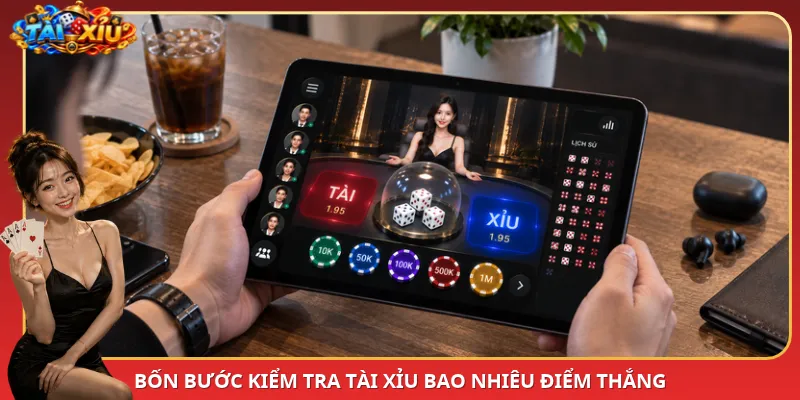 Bốn bước kiểm tra Tài Xỉu bao nhiêu điểm thắng